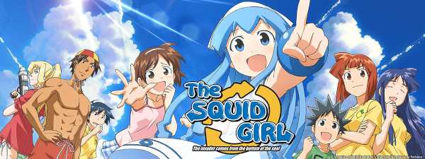 The logo and cast of Squid Girl